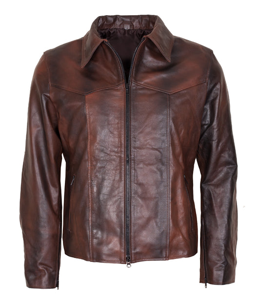 Antique Brown Vintage Leather Jacket