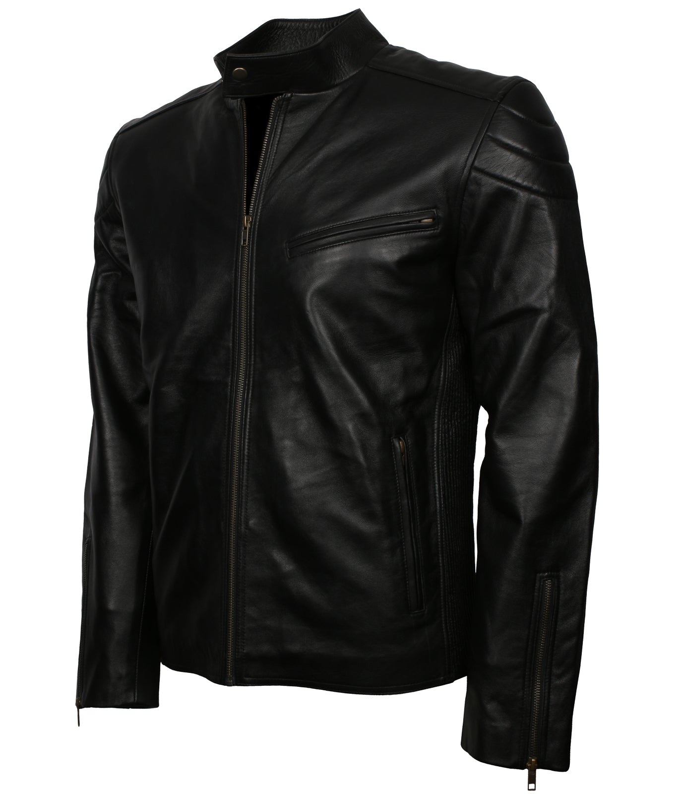 Biker Black Motorcycle Leather Jacket