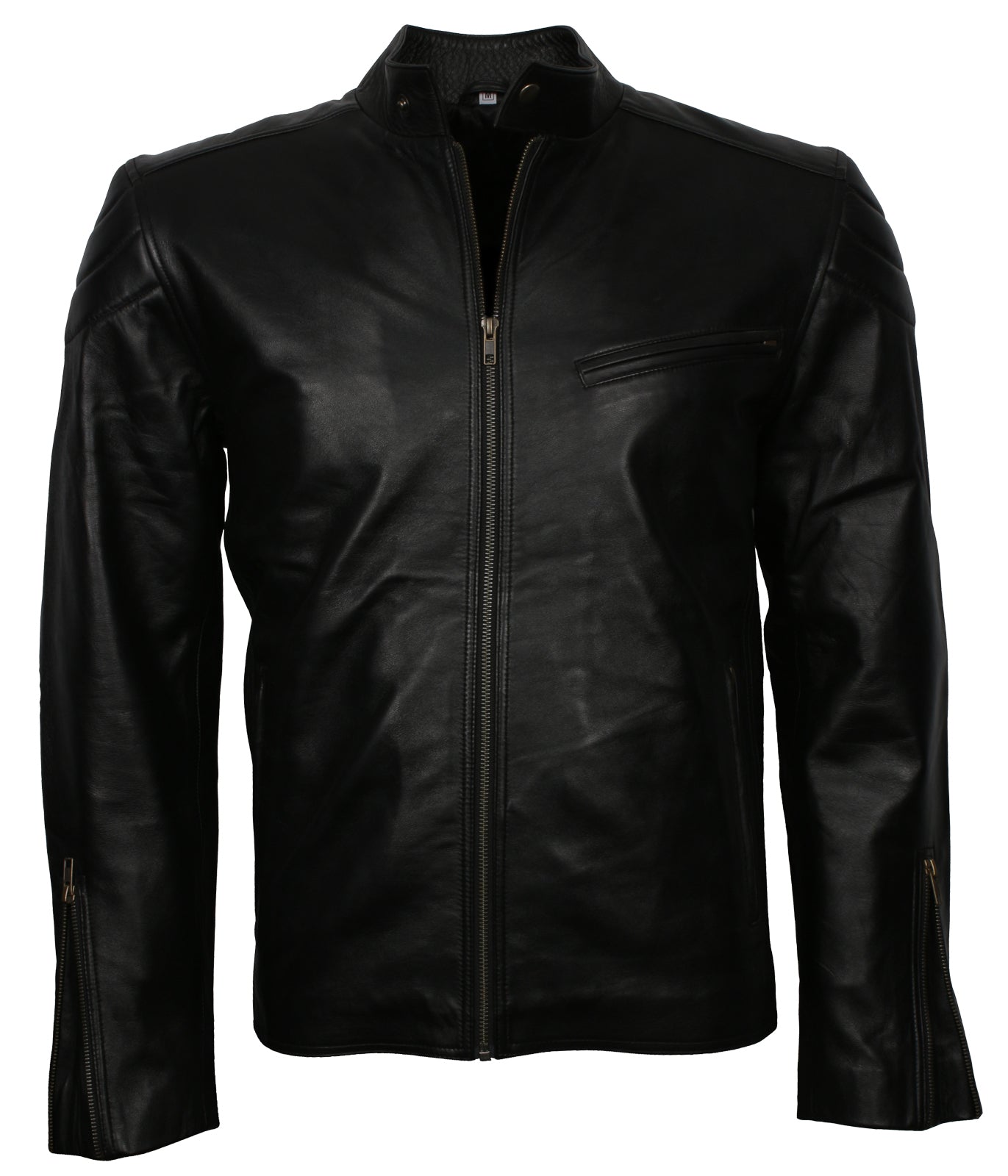 Biker Black Motorcycle Leather Jacket