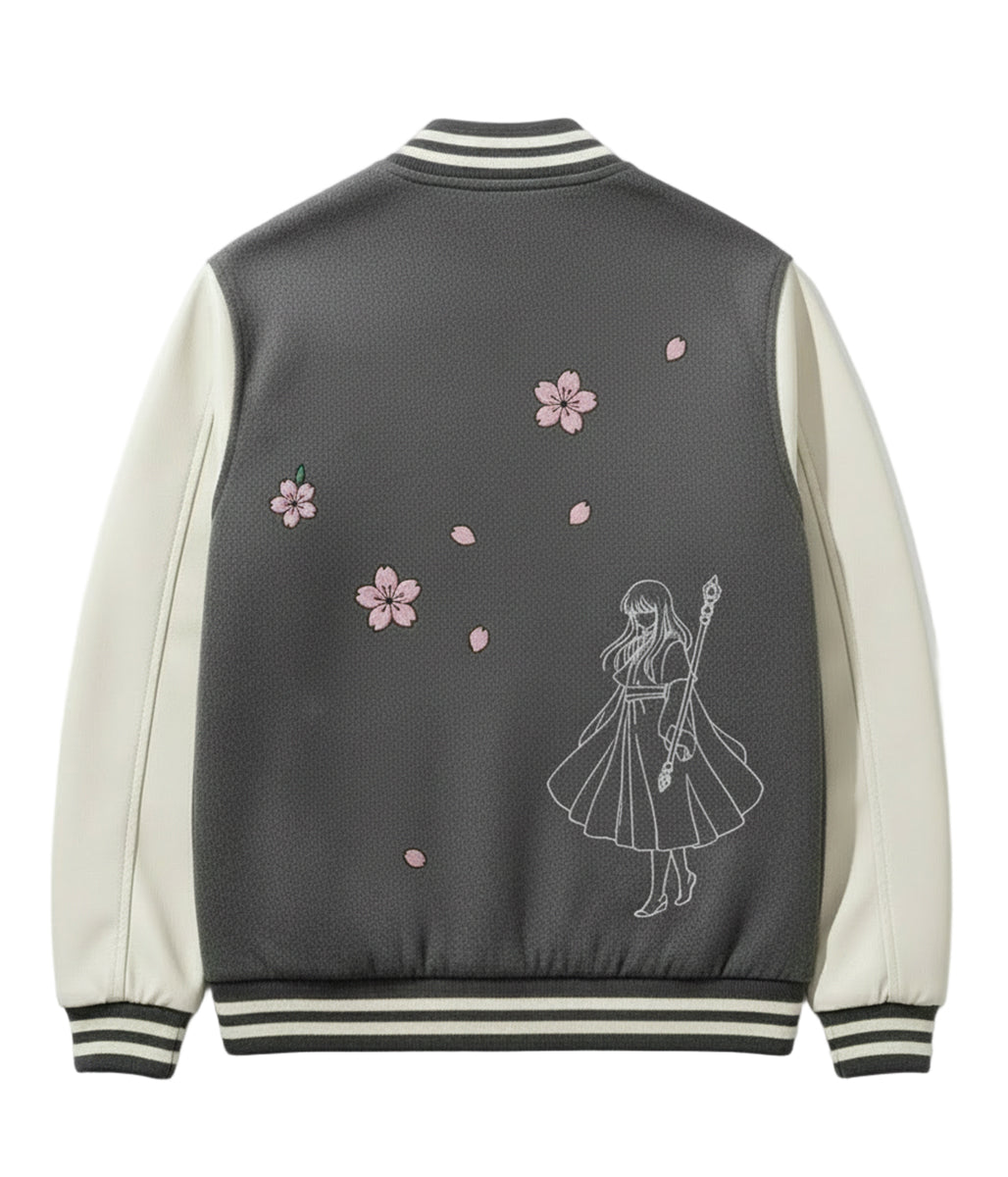 Japanese Sakura Varsity Jacket