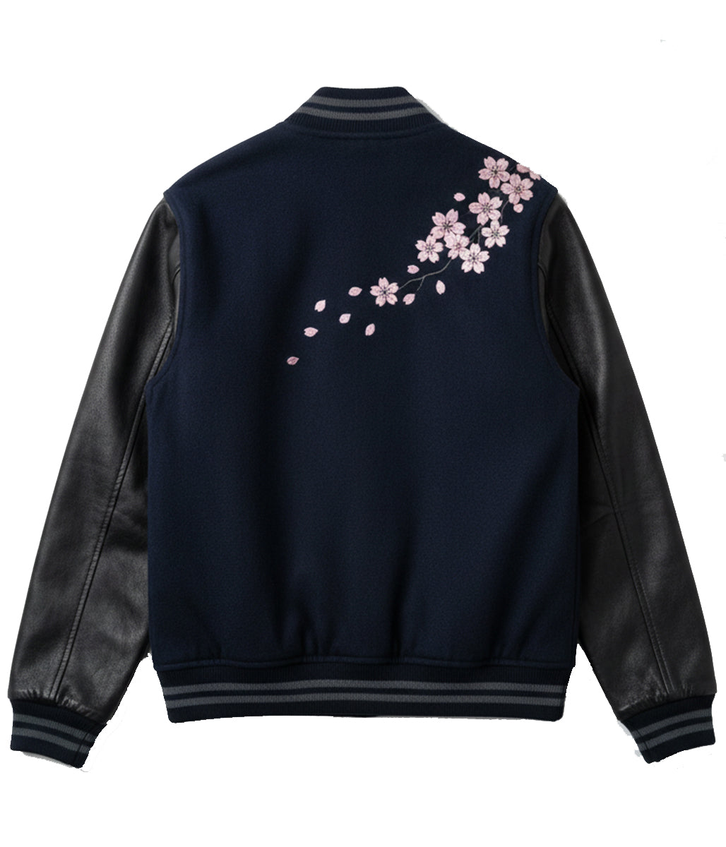 Cherry Blossom Varsity Jacket