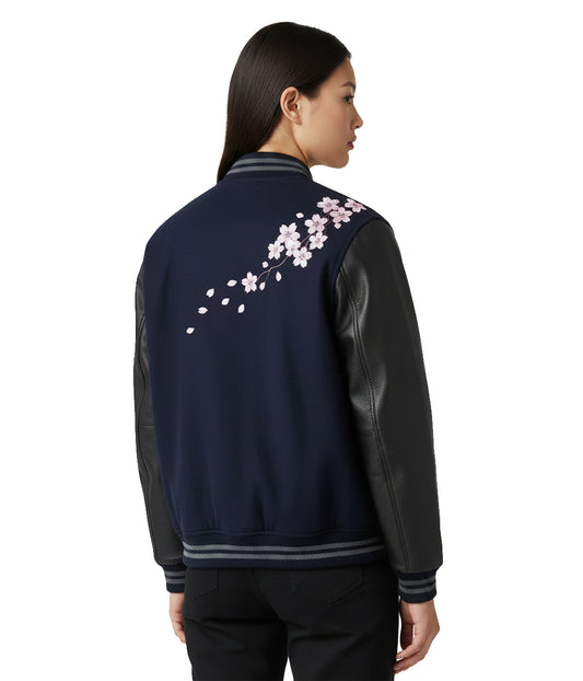 Cherry Blossom Varsity Jacket